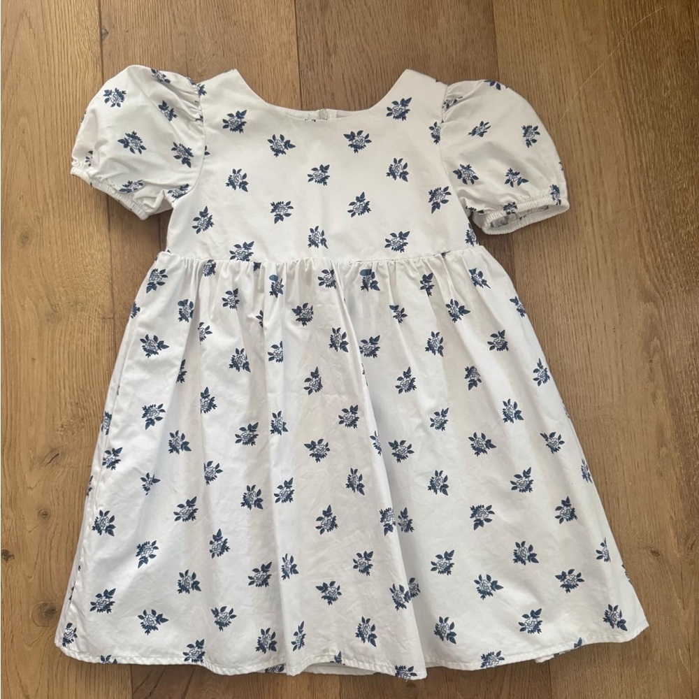 American Girl Dress with Blue Flowers